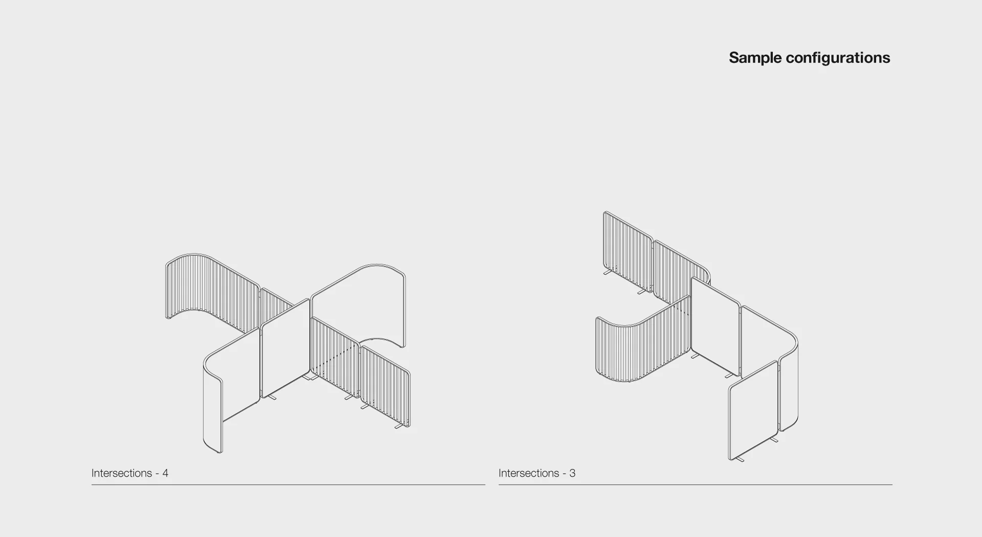 SCREEN Mixed_shape  Divisorio moderno per ufficio - Lapalma