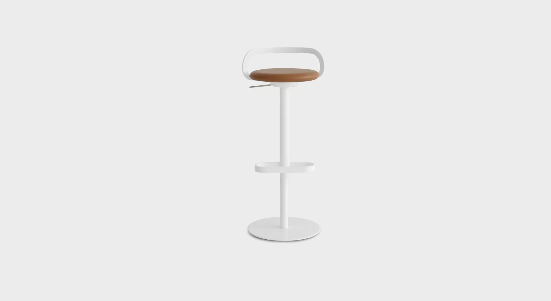 MAK S110  Upholstered stool: swivel and height-adjustable H55 ÷ 80 -  Lapalma